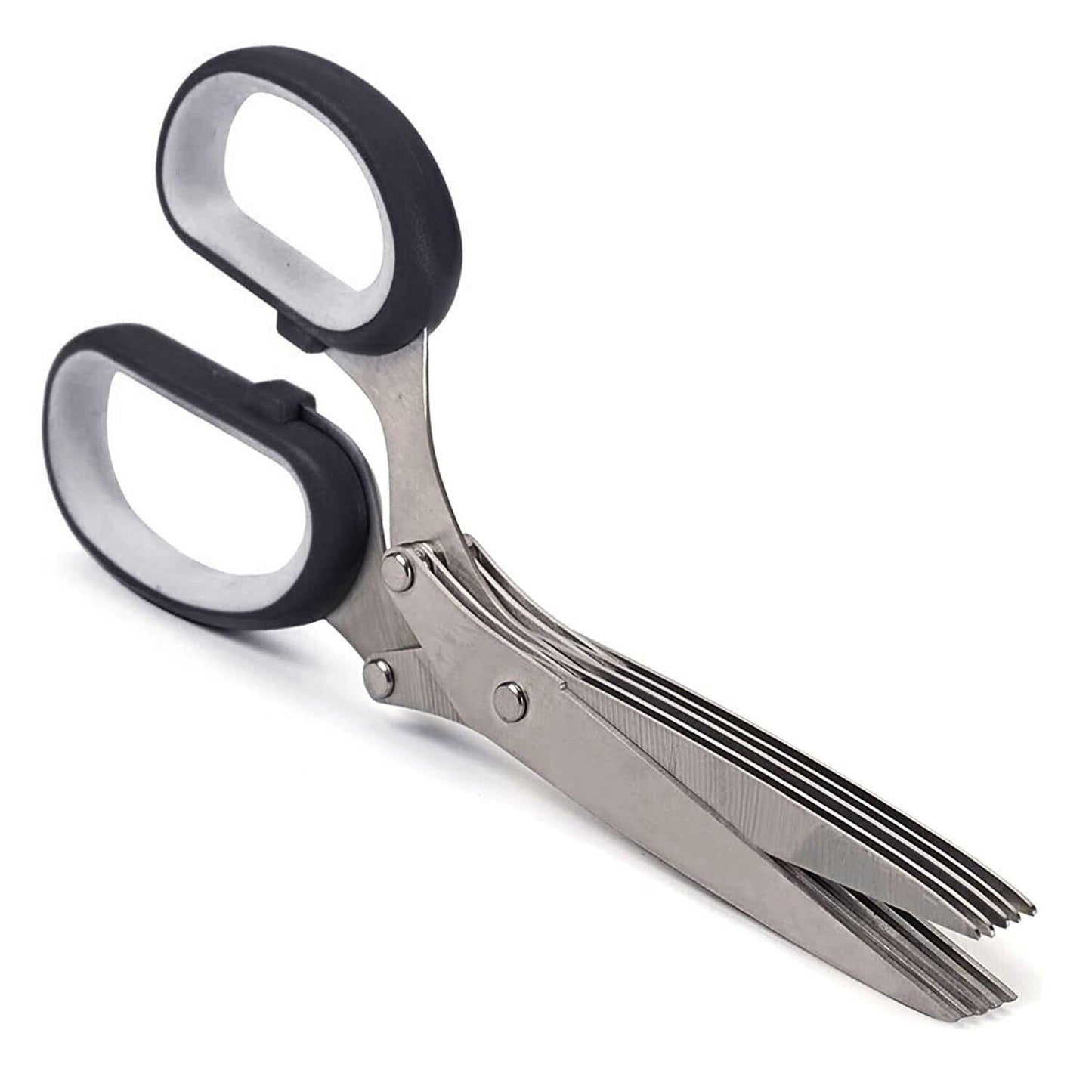 Herb Scissors With Multi Blades Stainless Steel Fast Cutting Shear Kitchen Tool VIP