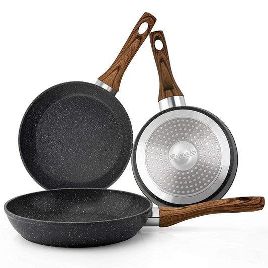 Frying Pan Set 3-Piece Nonstick Saucepan Woks Cookware Set VIP