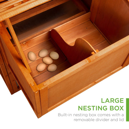 Multi-Level Wooden Chicken Coop - 80in VIP