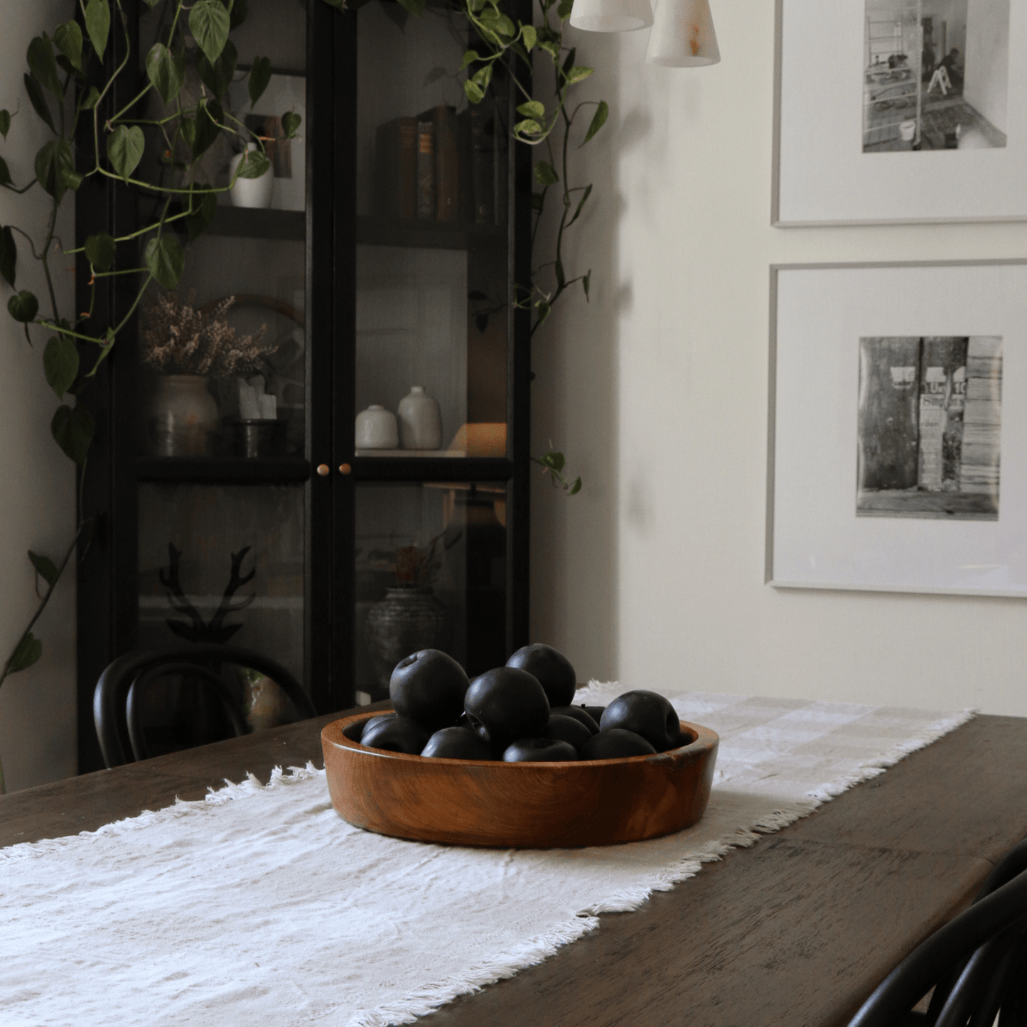 Low Wooden Table Bowl