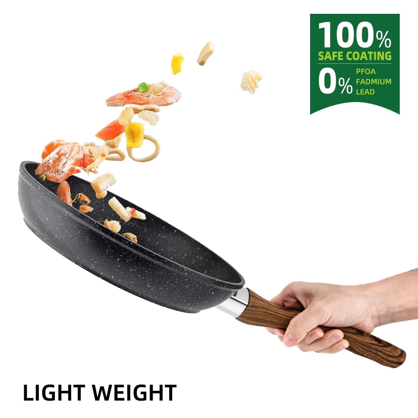Frying Pan Set 3-Piece Nonstick Saucepan Woks Cookware Set VIP
