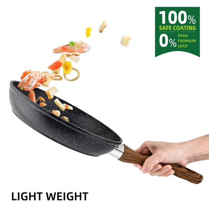 Frying Pan Set 3-Piece Nonstick Saucepan Woks Cookware Set VIP