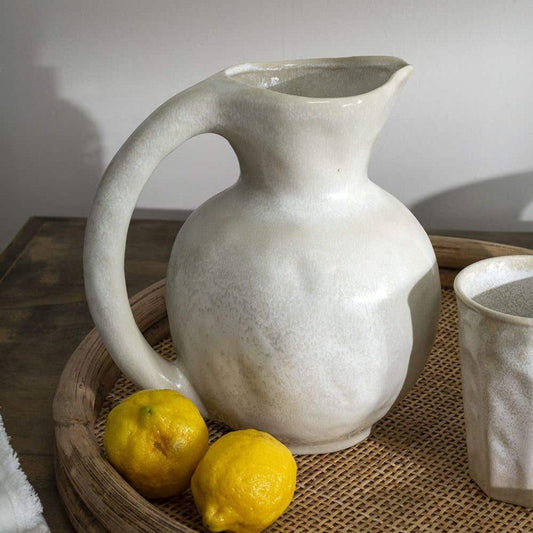 Bow Handle Ceramic Pitcher - LndmarkClub USA