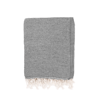 Shoreline Ash Wool Blend Throw - LndmarkClub USA